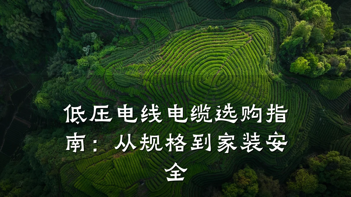 低压电线电缆选购指南:从规格到家装安全