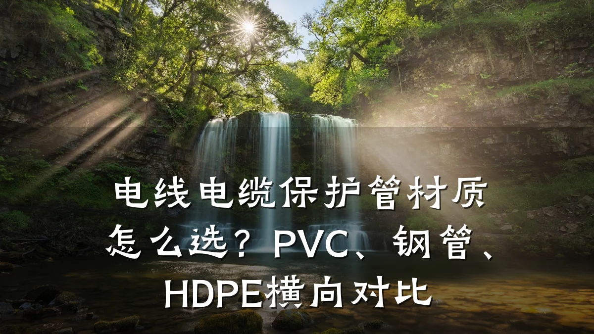 电线电缆保护管材质怎么选?PVC、钢管、HDPE横向对比