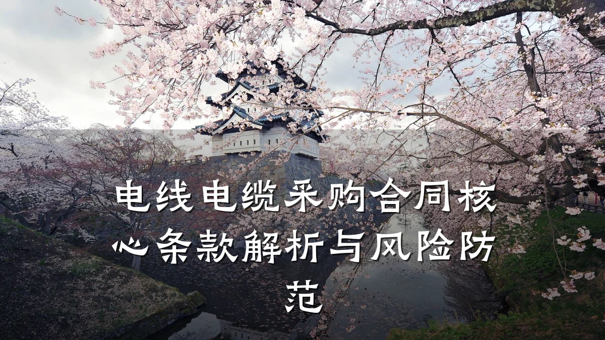 电线电缆采购合同核心条款解析与风险防范