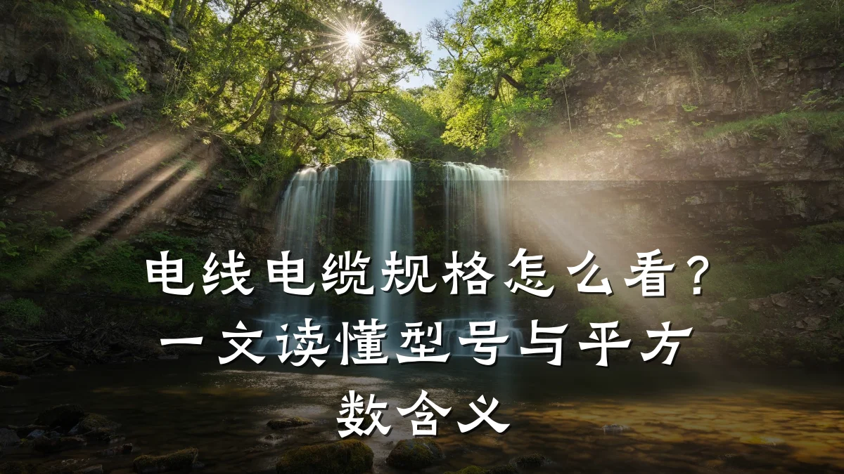 电线电缆规格怎么看？一文读懂型号与平方数含义
