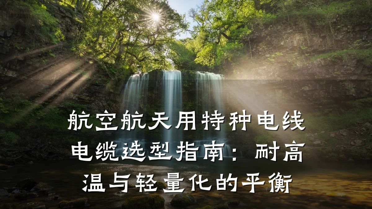 航空航天用特种电线电缆选型指南：耐高温与轻量化的平衡
