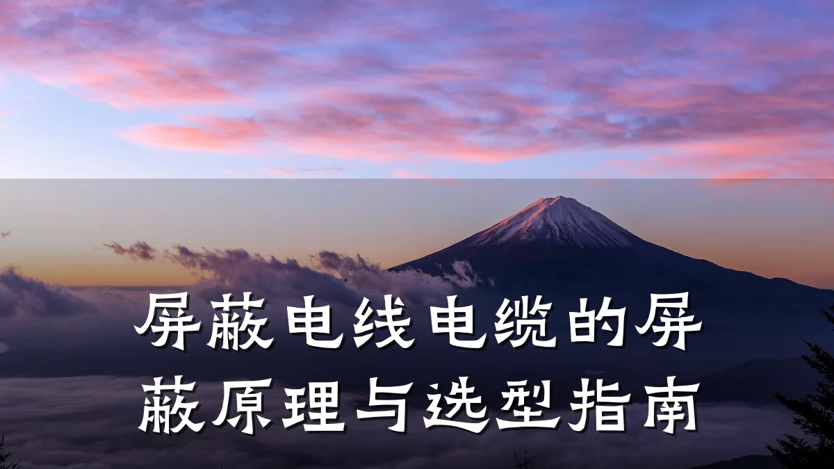 屏蔽电线电缆的屏蔽原理与选型指南