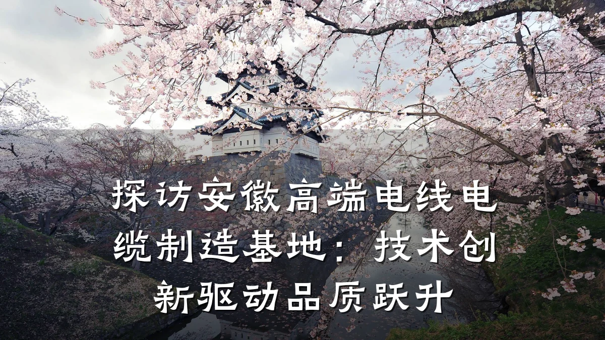 探访安徽高端电线电缆制造基地:技术创新驱动品质跃升