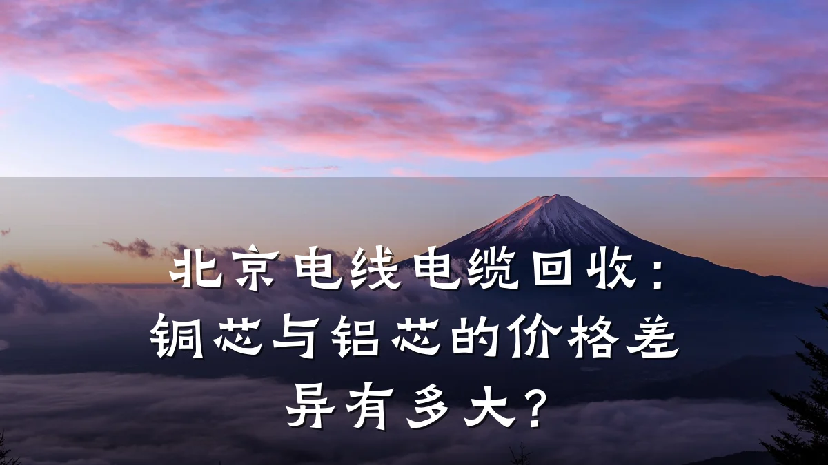 北京电线电缆回收：铜芯与铝芯的价格差异有多大？