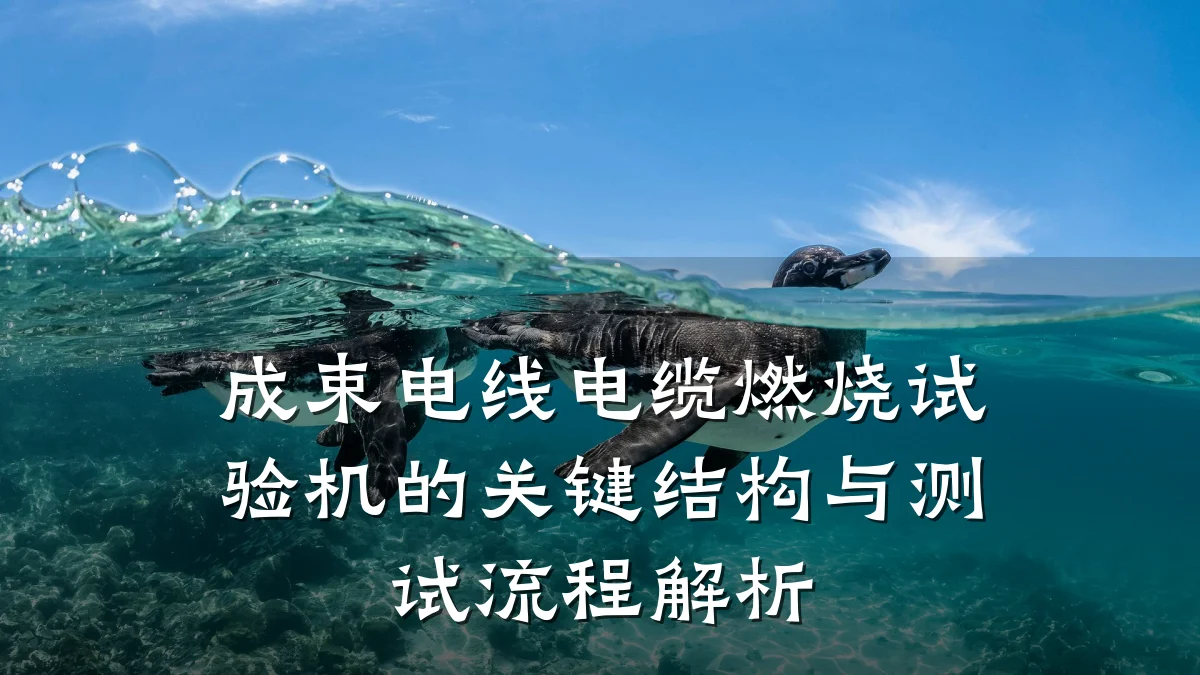 成束电线电缆燃烧试验机的关键结构与测试流程解析