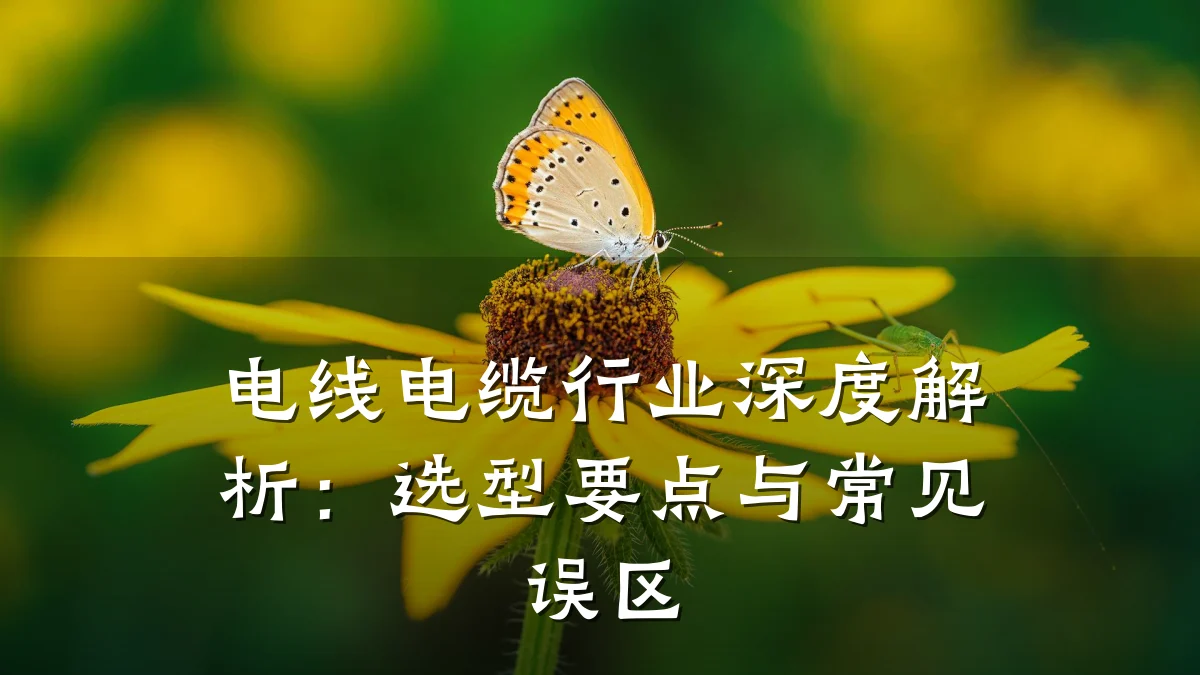 电线电缆行业深度解析:选型要点与常见误区