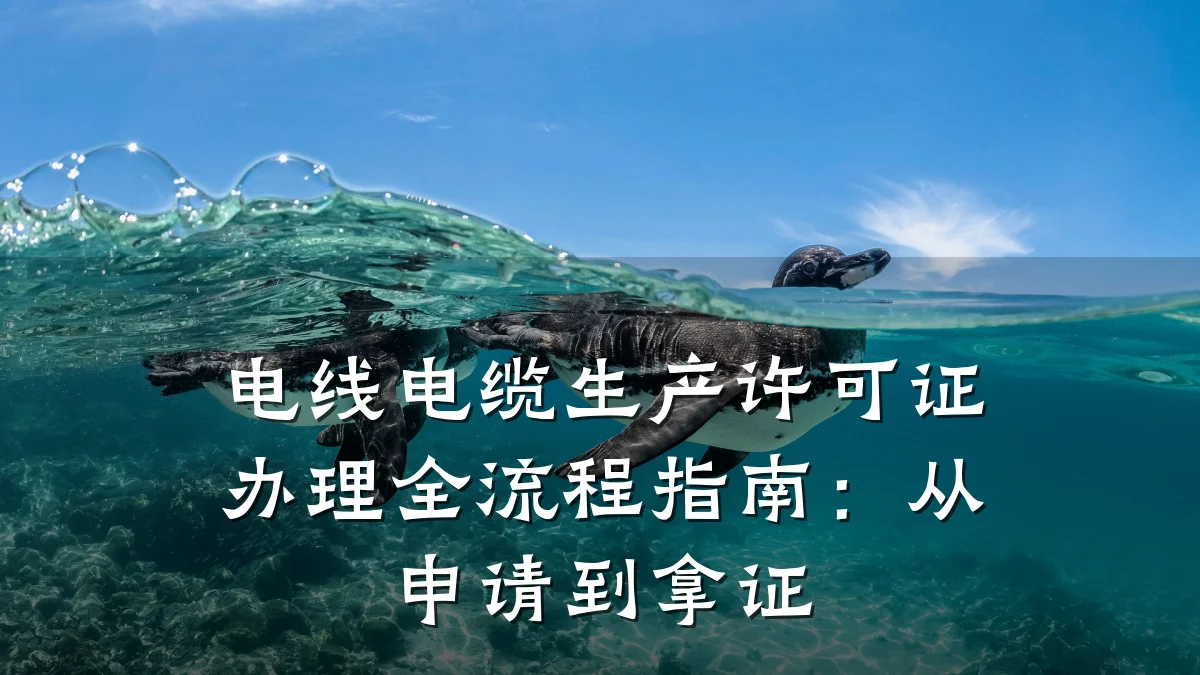 电线电缆生产许可证办理全流程指南:从申请到拿证