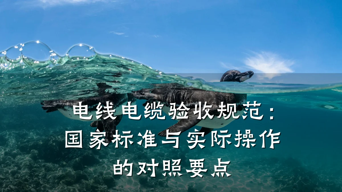 电线电缆验收规范:国家标准与实际操作的对照要点