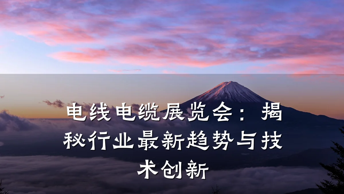 电线电缆展览会：揭秘行业最新趋势与技术创新