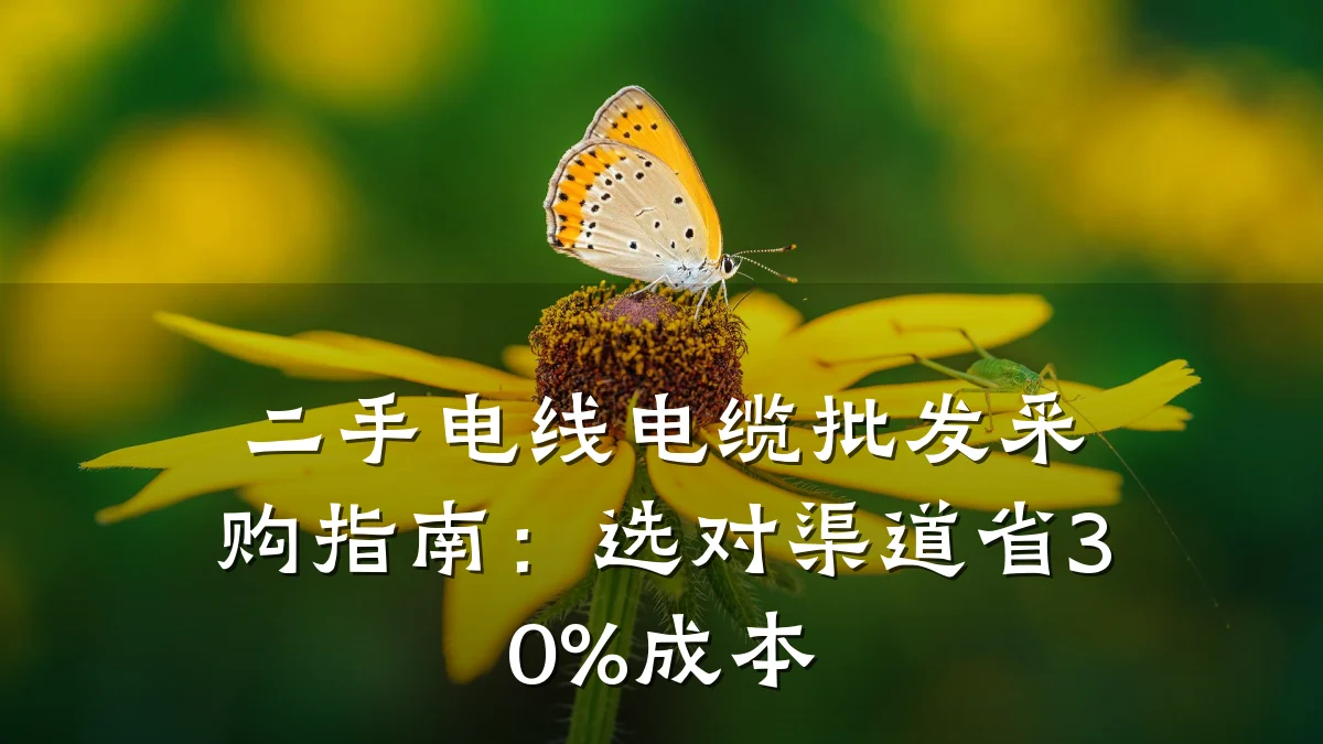 二手电线电缆批发采购指南:选对渠道省30%成本