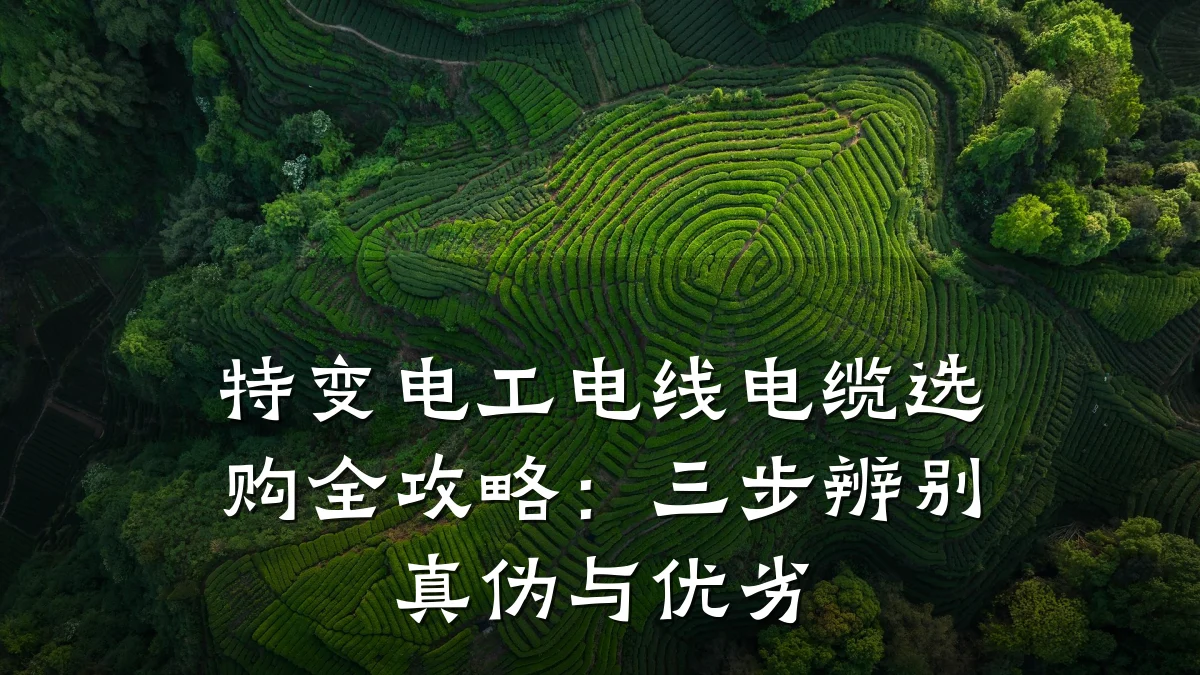 特变电工电线电缆选购全攻略：三步辨别真伪与优劣