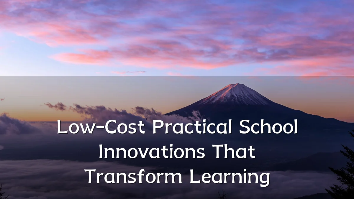 Low-Cost Practical School Innovations That Transform Learning